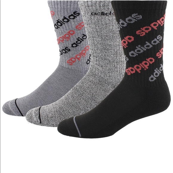 Adidas 3-pack Linear Repeat Crew Socks - Picture 3 of 3
